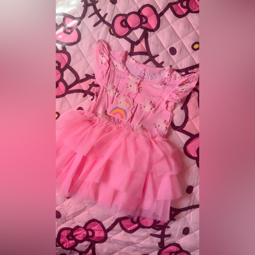Hello Kitty x posh peanut tulle dress pastel pink